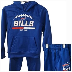 NEW! NFL ULTRA GAME Kids Unisex 2pc Buffalo Bills Sweatshirt & Jogger Set 7.